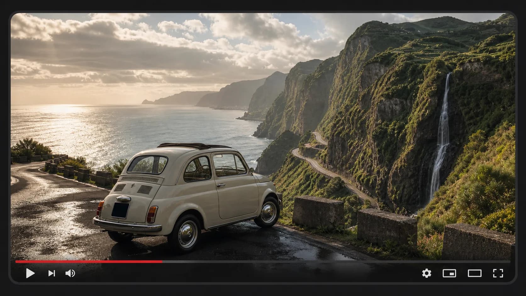 A coastal road trip overlooking the cliffs of Madeira